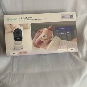 Owlet Dream Duo 2 Video Monitor - Dusty Rose Sock
